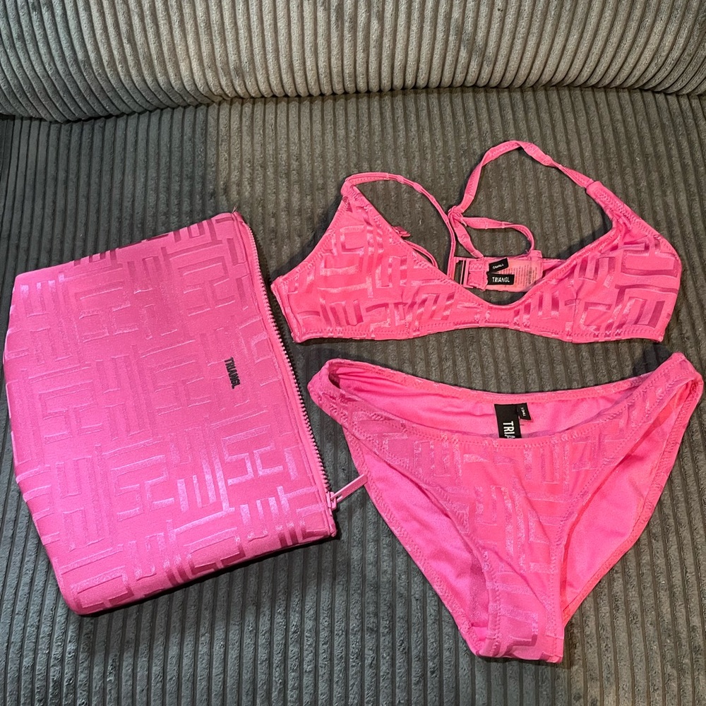Triangl Swimwear Pink Scoop Bikini Set